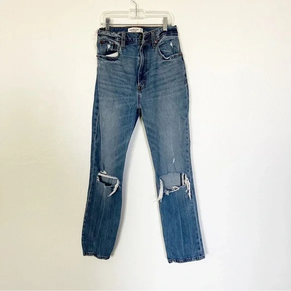 Abercrombie & Fitch The Ankle Straight Ultra High Rise Jeans 26 - Picture 3 of 7